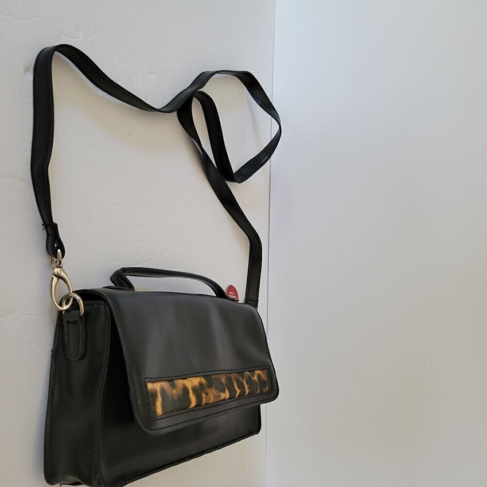 Merona Satchel Black animal print Women shoulder bag One Size - Picture 10 of 15
